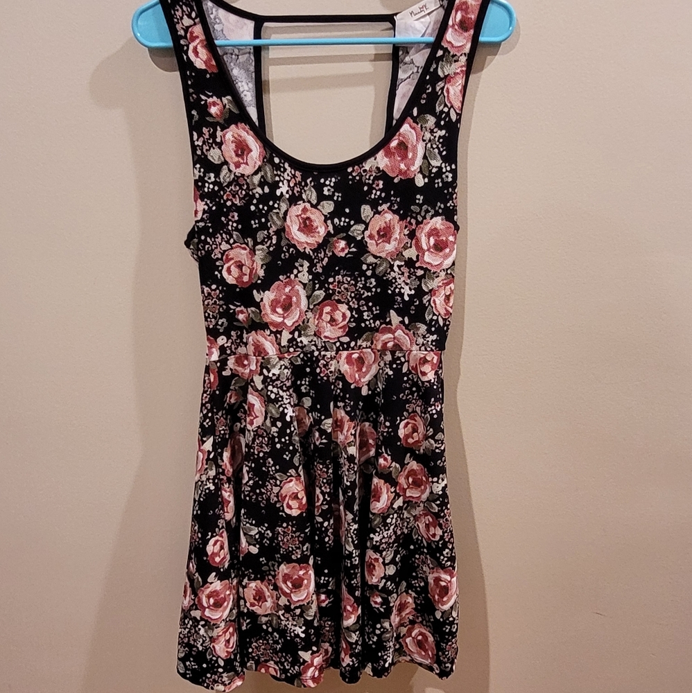 Cute floral dress with open back